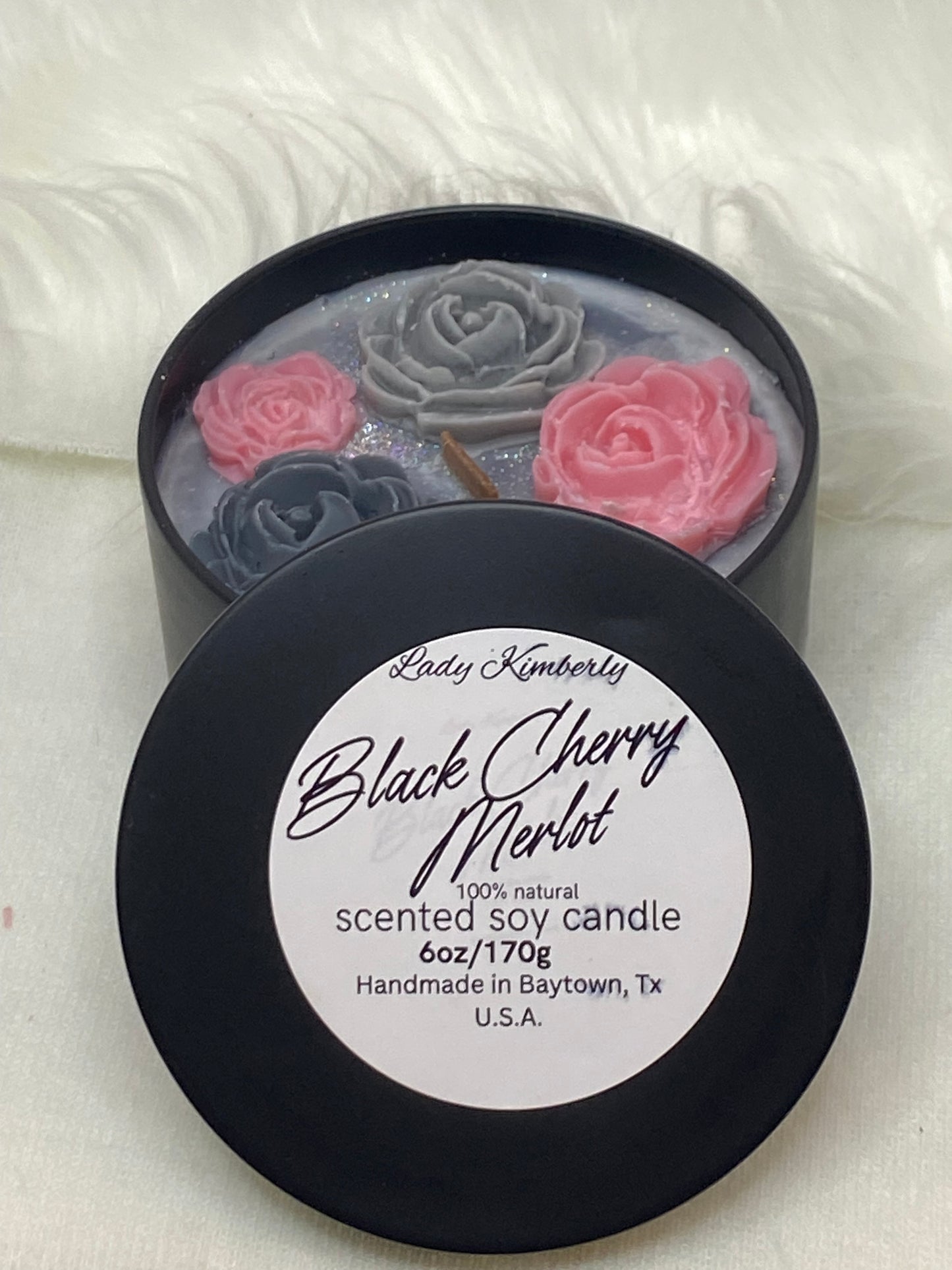 Black Cherry Merlot 6oz soy wax candle