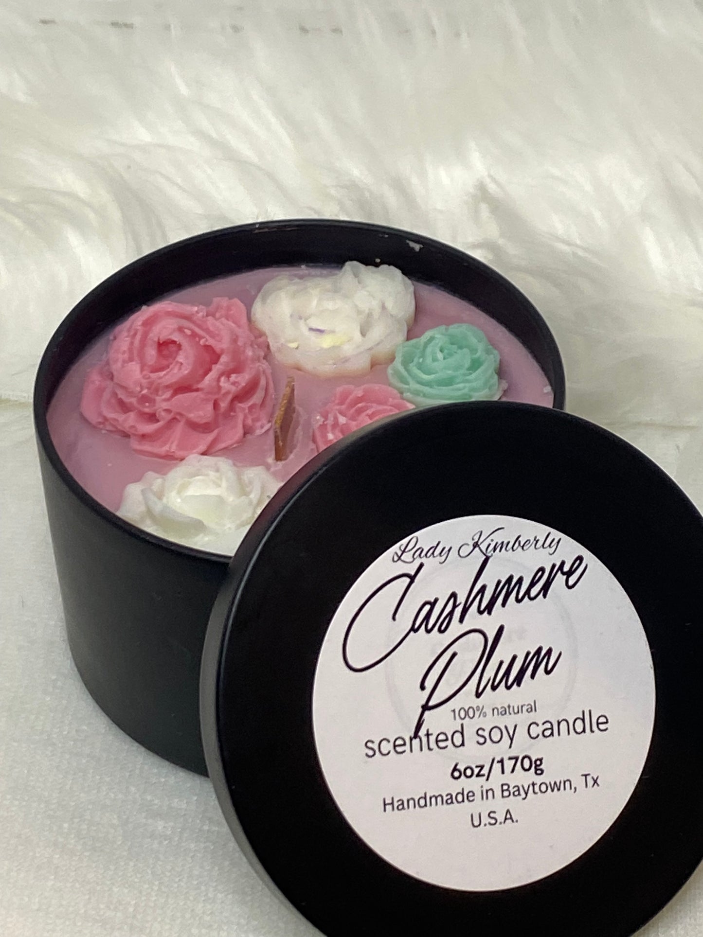 Cashmere Plum 6oz soy wax candle